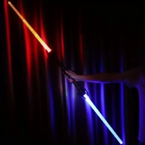 2-in-1 LED Lichtschwert mit Anschluss Rot und Blau