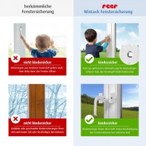 Reer WinLock Fenster- und Balkontürsicherung, weiss, 1 Stück