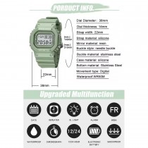 Quadro Sport Uhr, Digitaluhr mit Silikonarmband Grün