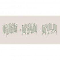 Flexa Nova Babybett 140x70 cm Cream