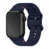 Sportliches Silikon Armband für Apple Watch Modelle 10/9/8/7/6/5/4/SE mit 40mm, 41mm und 42mm Gehäuse Blau