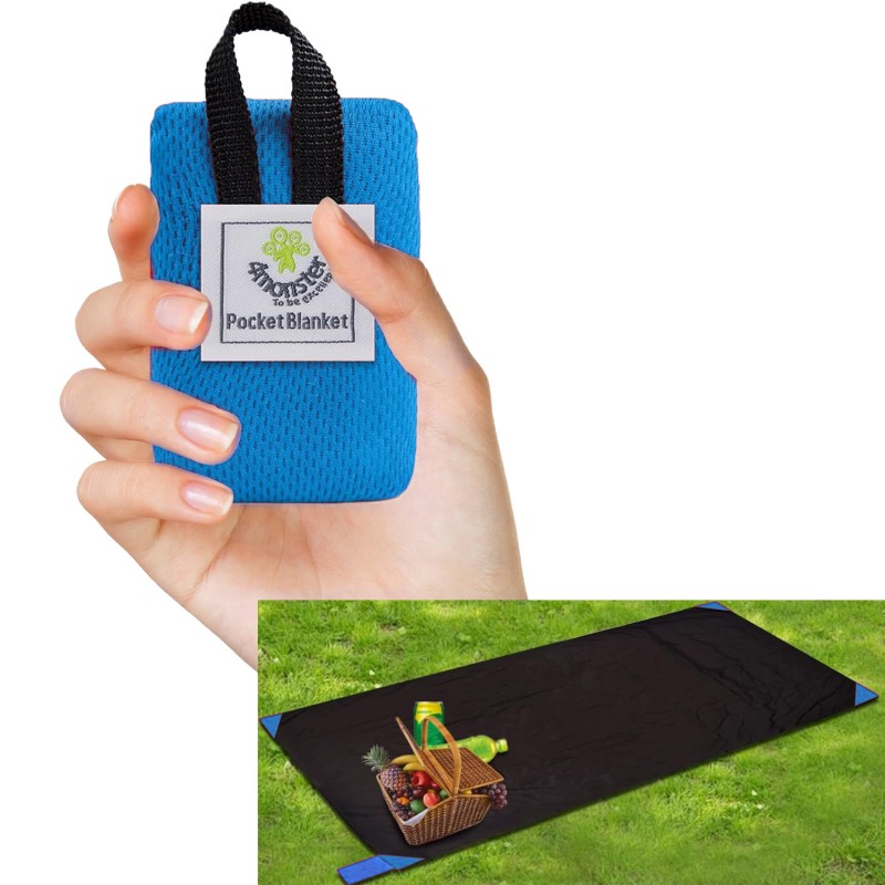 Ultraleicht Picknickdecke, Stranddecke, Outdoor Decke für Strand, Picknick, Camping und Wandern 70x110cm, Blau
