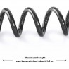 Anti-Diebstahl Fahrradschloss, Spiral-Kabelschloss, Veloschloss mit Zahlenschloss, 150cm Schwarz