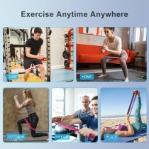 Fitnessband, Widerstandsbänder, Resistance Bands, Gymnastikband, 5 Stück, Pink