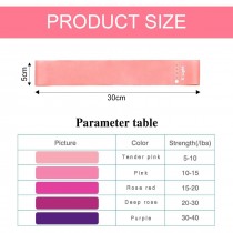 Fitnessband, Widerstandsbänder, Resistance Bands, Gymnastikband, 5 Stück, Pink