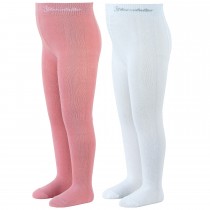Sterntaler Strumpfhose im Doppelpack, Grösse 50-56, 0-2 Monate, Rosa Weiss