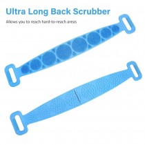 Silikon Duschgurt, Badebürste, Rückenbürste, Rückenschrubber Blau