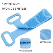 Silikon Duschgurt, Badebürste, Rückenbürste, Rückenschrubber Blau