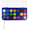 Wasserfarbkasten mit 21 Farben und Pinsel