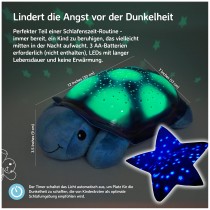 Einschlafhilfe Twilight Turtle Nachtlicht, Blau