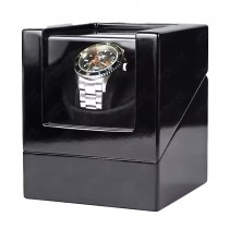 Eleganter Uhrenbeweger für 1 Uhr, Watchwinder Schwarz poliert