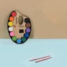 Wasserfarbpalette - 12 Farben inkl. Pinsel