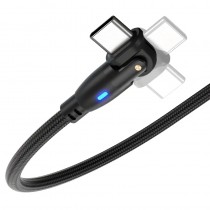 180 Grad Winkel Ladekabel USB-C / USB-A, 0.5m