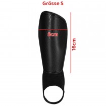 Schienbeinschoner mit Knöchelschutz Grösse S Schwarz