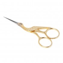 Goldene Stickschere in Storchform – Präzise & dekorativ