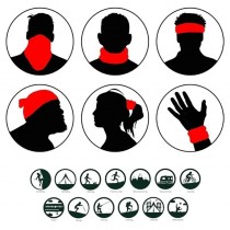 Bandana für Erwachsene mit Motiv, für Halloween, Motorrad. etc. Vendetta Halbgesichtsmaske Sturmhaube Schlauchschal für Motorrad