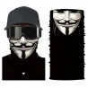 Bandana für Erwachsene mit Motiv, für Halloween, Motorrad. etc. Vendetta Halbgesichtsmaske Sturmhaube Schlauchschal für Motorrad
