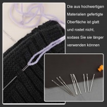 9er Set Nähnadeln mit grossem Öhr in Aufbewahrungsröhre