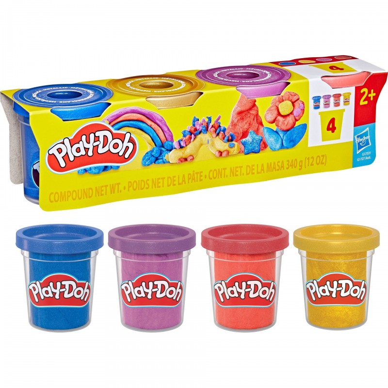 Play-Doh Knete 4er Pack Metallic