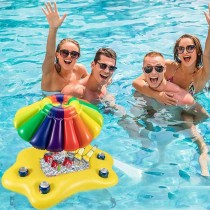 Aufblasbare Pool-Bar mit Sonnenschirm Gelb