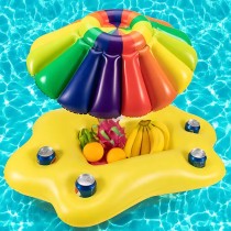 Aufblasbare Pool-Bar mit Sonnenschirm Gelb