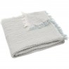 Jollein Decke Wiege Hydrophil Fringe Stripe - 75x100 cm - Sea Green