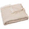 Jollein Decke Wiege Hydrophil Fringe Stripe - 75x100 cm - Biscuit