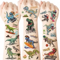 Temporäre Tattoos für kinder – 12 Bögen mit Dino-Motive