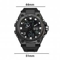 High-End Multifunktionale Sportuhr – Digital & Analog Schwarz Grau