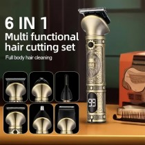 6-in-1 Power-Trimmer-Set für Herren – Komplettpflege von Kopf bis Fuss
