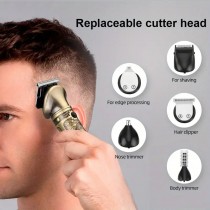 6-in-1 Power-Trimmer-Set für Herren – Komplettpflege von Kopf bis Fuss