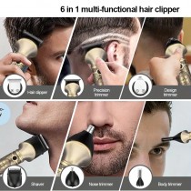 6-in-1 Power-Trimmer-Set für Herren – Komplettpflege von Kopf bis Fuss