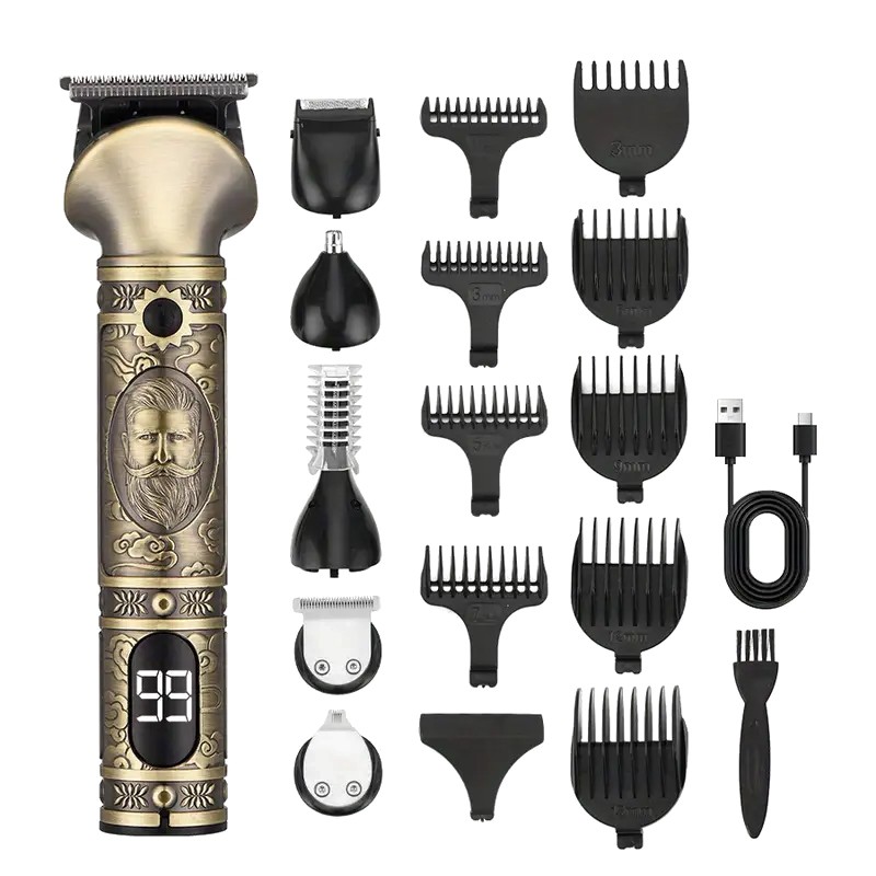 6-in-1 Power-Trimmer-Set für Herren – Komplettpflege von Kopf bis Fuss