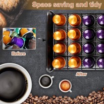 Edler Kapselhalter für 40 Nespresso Kaffeekapseln, Aufbewahrungs-Schublade für Nespresso Kapseln