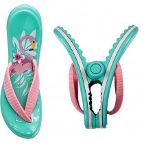 1 Paar Flip-Flop Strandtuch-Clips, Strandtuch Klammer - Flamingo