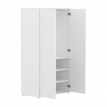 Flexa Kleiderschrank SAGA mit Rillen – 2-türig – Weiss