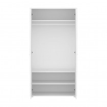 Flexa Kleiderschrank SAGA mit Rillen – 2-türig – Weiss