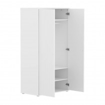 Flexa Kleiderschrank SAGA mit Rillen – 2-türig – Weiss