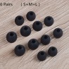 6 Paare universelle Silikon-Ohrstöpsel für In-Ear-Kopfhörer - Grössen S, M, L