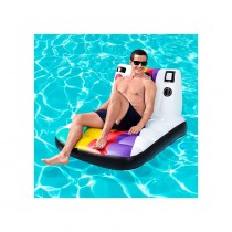 Bestway Luftmatratze „Sofortbildkamera“ – Aufblasbarer Pool-Sessel mit buntem Retro-Design