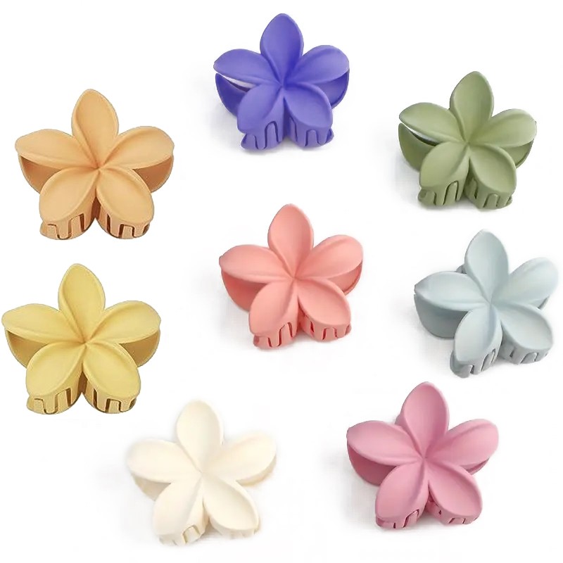 8 Stück Haarkrallen, Haarklammern Blumen Pastellfarben