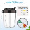 Pillendose Tablettenbox Rund Pillendose 7 separaten Fächer