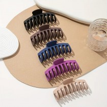 5 Stück Haarspangen Set – Matte Haarkrallen Schwarz, Dunkelbraun, Dunkelblau, Violett, Beige