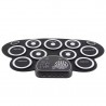 Elektronisches Schlagzeug-Set für Kinder – Rollbares USB-Drum Pad mit Lautsprechern, 45x26 cm