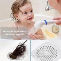 2 Stück Haarsieb Abflusssieb – Silikon Haarfänger für Bad & Dusche Weiss