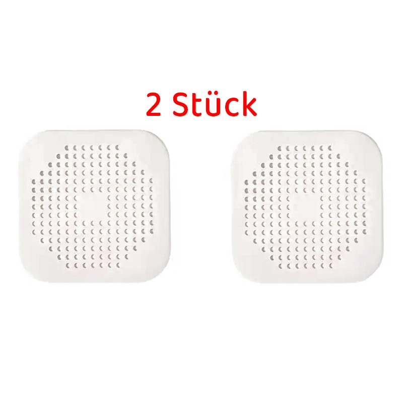 2 Stück Haarsieb Abflusssieb – Silikon Haarfänger für Bad & Dusche Weiss