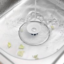 Multifunktionaler Abflussstöpsel & Haarsieb – 2-in-1 Silikon Stöpsel mit Filterfunktion – Weiss