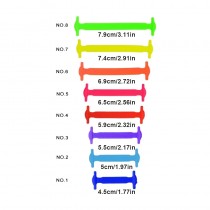 Elastische Silikon-Schnürsenkel – 16-teiliges Set in bunten Farben