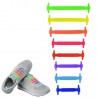 Elastische Silikon-Schnürsenkel – 16-teiliges Set in bunten Farben