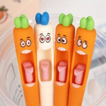 4er-Set Karotten Gelstifte – Lustige Kugelschreiber 0,5 mm
